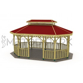 07 K Wooden Oval Gazebo